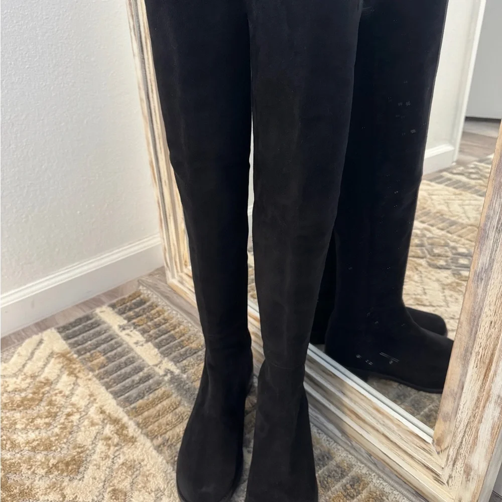 Stuart Weitzman Black Suede Over-the-Knee (OTK) 5050 Boots women’s size 11 - Picture 4 of 15